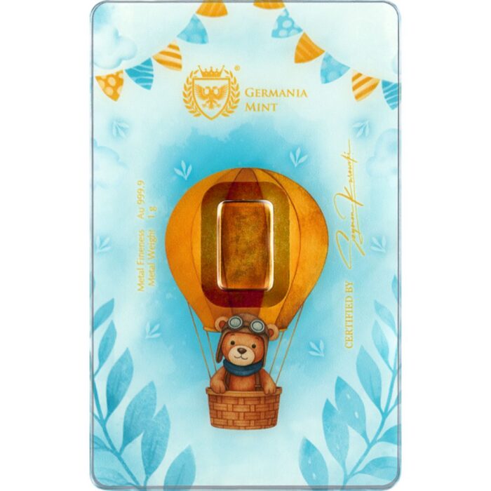 gold boy2 Золотой слиток 1 грамм - Новорожденный-Мальчик — изображение 2