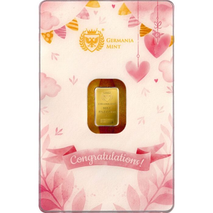 gold girl Золотой слиток 1 грамм - Новорожденная-Девочка — изображение 1