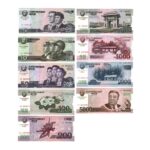 Set of banknotes - North Korea