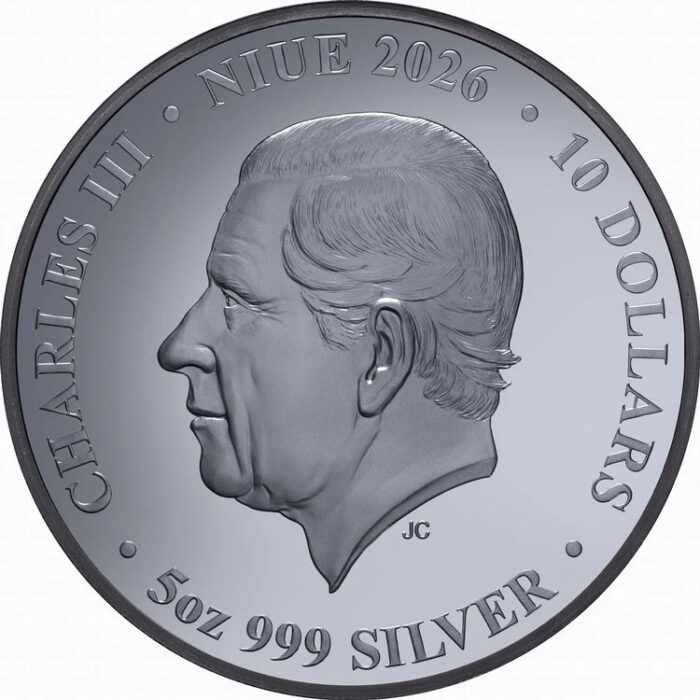 niue 3 Moneta d'argento placcata oro da 5 oz "Anno del Cavallo" di Niue 2026 - immagine 3