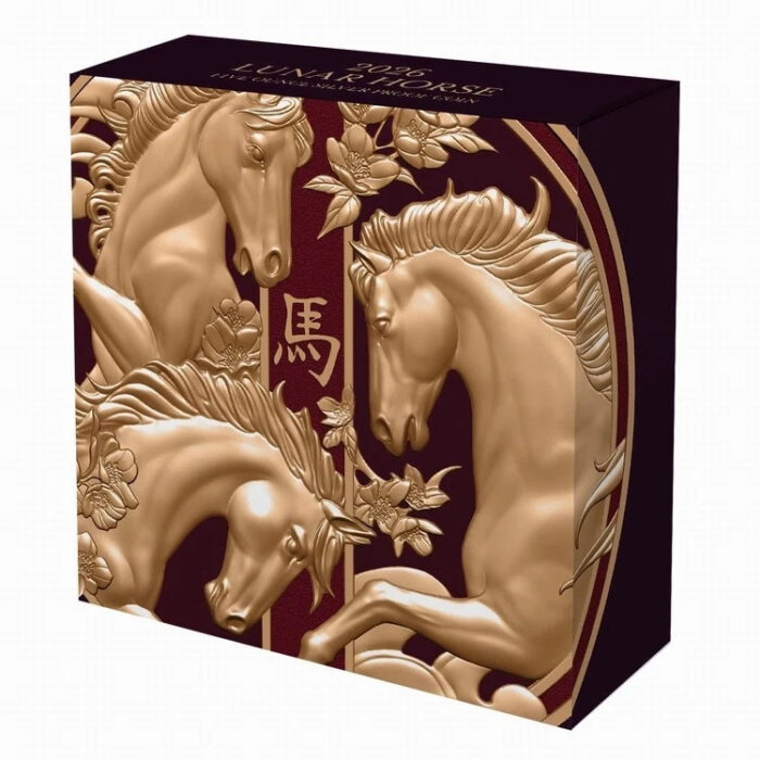 niue 5 Moneta d'argento placcata oro da 5 oz "Anno del Cavallo" di Niue 2026 - immagine 5