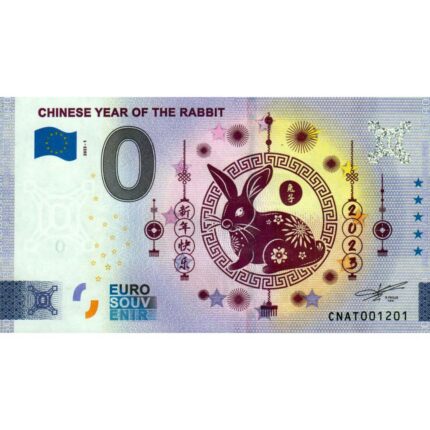 0 euro China 2023 - Chinese Year of the Rabbit