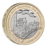 Moneda de 2 libras del Reino Unido 2025 - 200 aniversario del ferrocarril moderno
