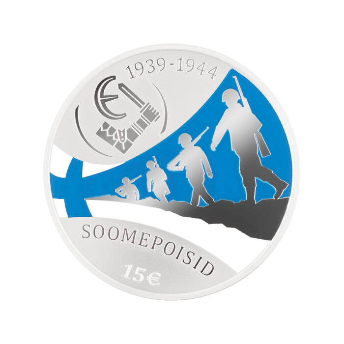 soomepoisid_eesti-hõbemünt-2025 Moneda de plata de 15 € Estonia 2025 – Niños finlandeses - Imagen 1