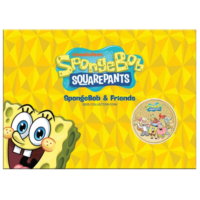 spongebob4 Цветная монета $1 Тувалу 2025 - Губка Боб Квадратные Штаны — изображение 4