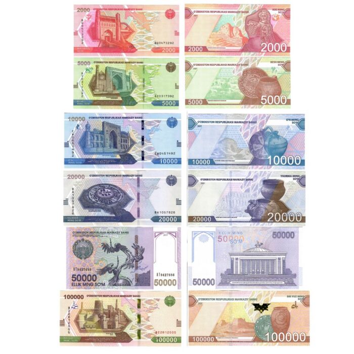 Uzbekistán Un conjunto de billetes - Uzbekistán - Imagen 1