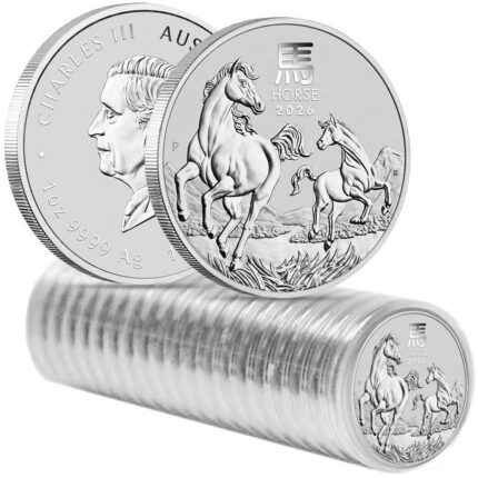 Hõbemünt $1 Austraalia 2026 - Hobuse aasta 1oz BU Rull