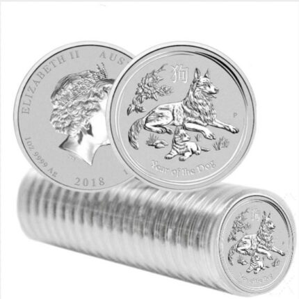 Hõbemünt $1 Austraalia 2018 - Koera aasta 1oz BU Rull