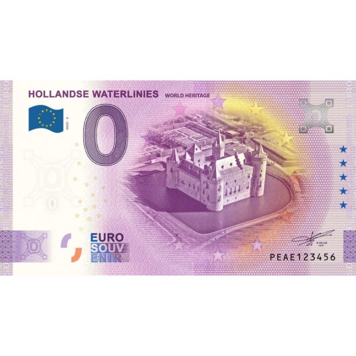 0 euro Países Bajos 2025 - Línea de defensa acuática holandesa - Imagen 1