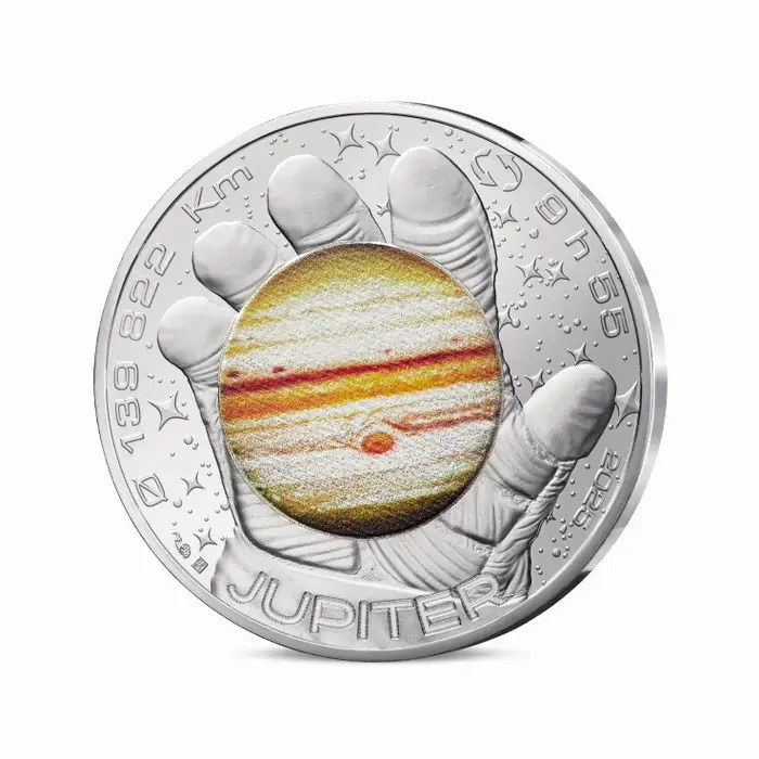 Jupiter1 Silver Coin 10€ France 2025 - A Space Odyssey with Thomas Pesquet: Jupiter - Image 1