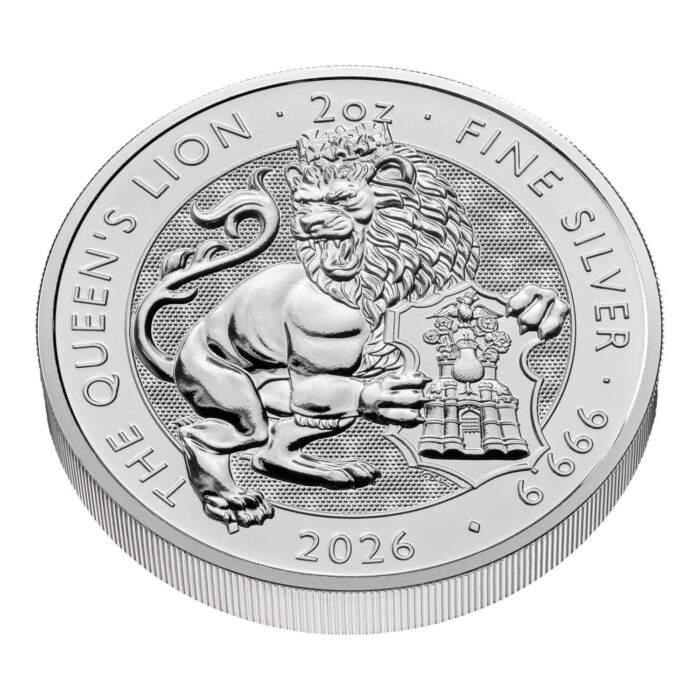 Silver Coin £5 UK 2026 - Tudor Royal Beasts: Queen's Lion (2 oz) - Image 3
