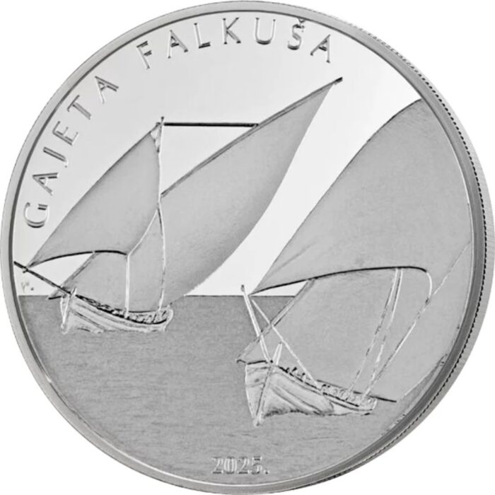 Moneda de plata de 4€ Croacia 2025 – Falkuša - Imagen 2