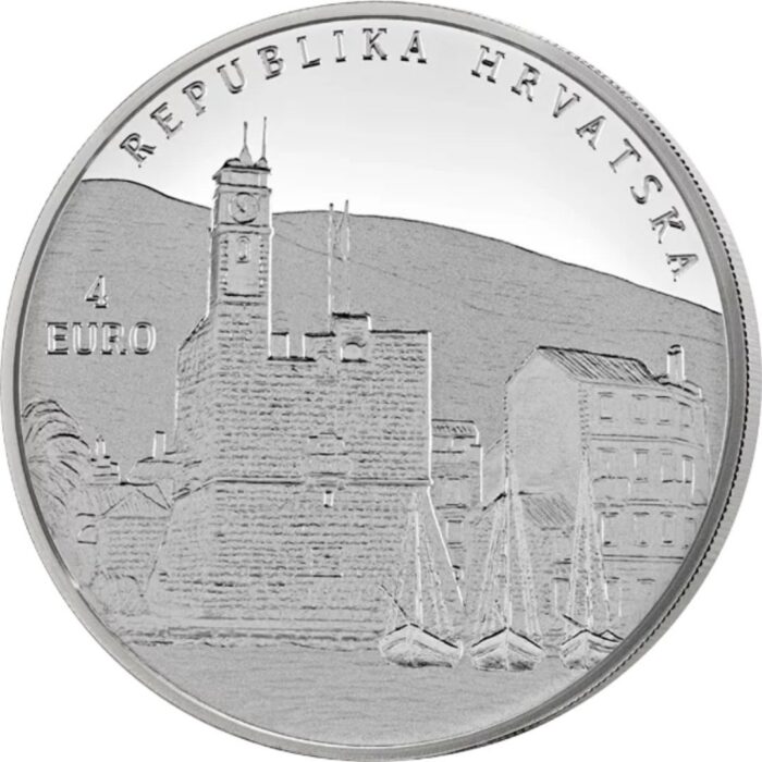 Moneda de plata de 4€ Croacia 2025 – Falkuša - Imagen 3