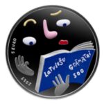 Moneda de plata de 5 euros Letonia 2025 – 500 aniversario del primer libro en letón