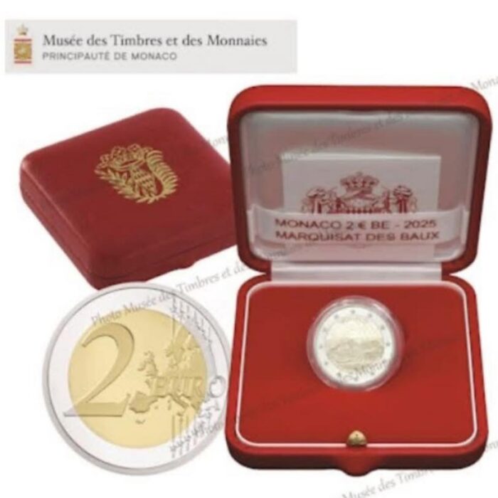 2 euros Mónaco 2025 – Marquesado de Les Baux de Provence - Imagen 1