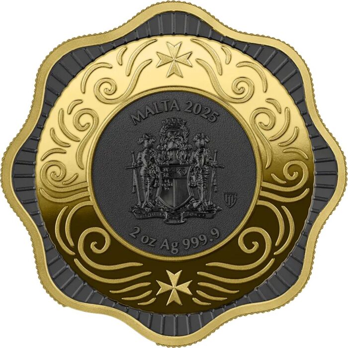10 euron hopearaha Malta 2025 - Maltan härkä BU, korkeareliefi - Image 3