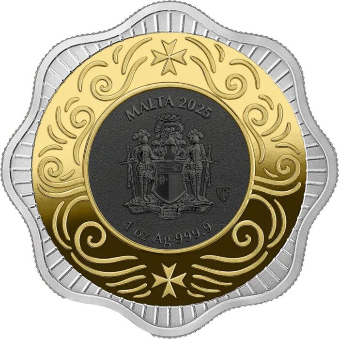 Hopeakolikko 5 euron Malta 2025 - Maltan härkä BU - Image 2