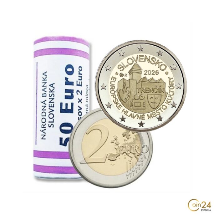 Rulla 2 euroa Slovakia 2026 – Trenčín - Image 1