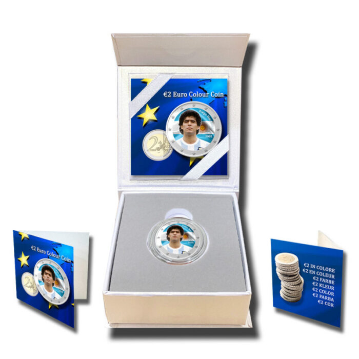 Värviline münt 2 euro Argentina - Maradona - Image 2
