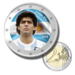 Värviline münt 2 euro Argentina - Maradona