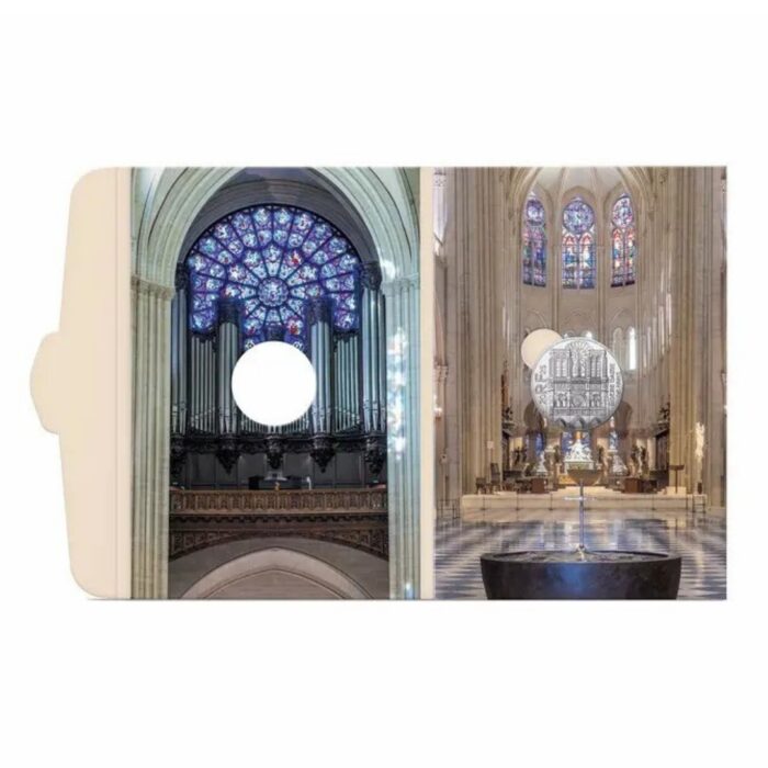 Серебряная монета 10 евро Франция 2025 - Собор Парижской Богоматери — изображение 3