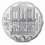 Серебряная монета 10 евро Франция 2025 - Собор Парижской Богоматери