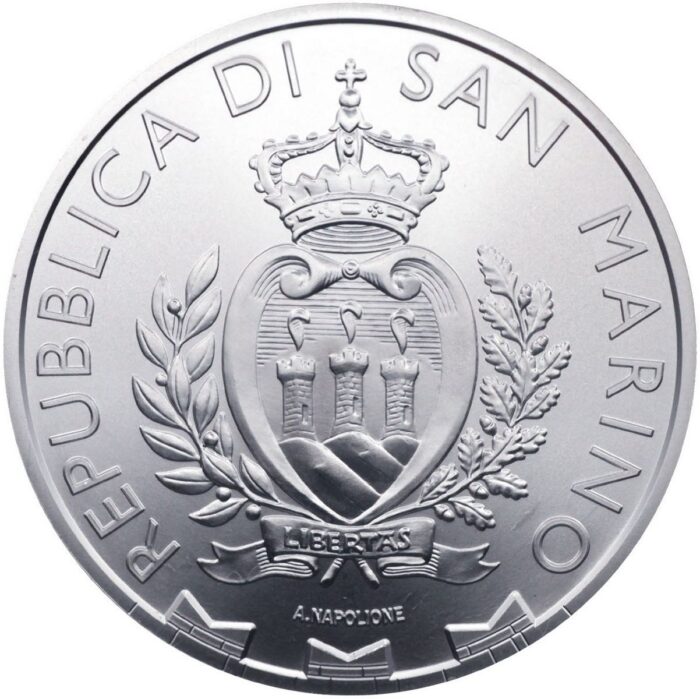 Hõbemünt 5 euro San Marino 2026 - Rabapistrik 1oz BU - Image 2