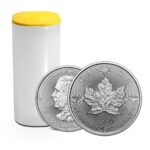 Tubo de monedas de plata $5 Canadá 2026 – Hoja de arce