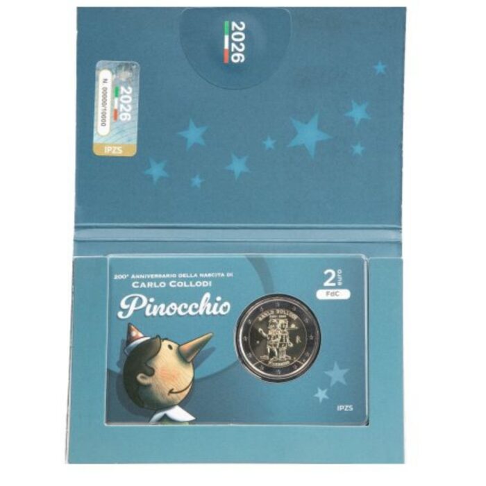 2 eurot Itaalia 2026 – Pinocchio BU - Image 2