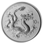 Moneta d'argento da 10 Yuan Cina 2026 - Drago cinese