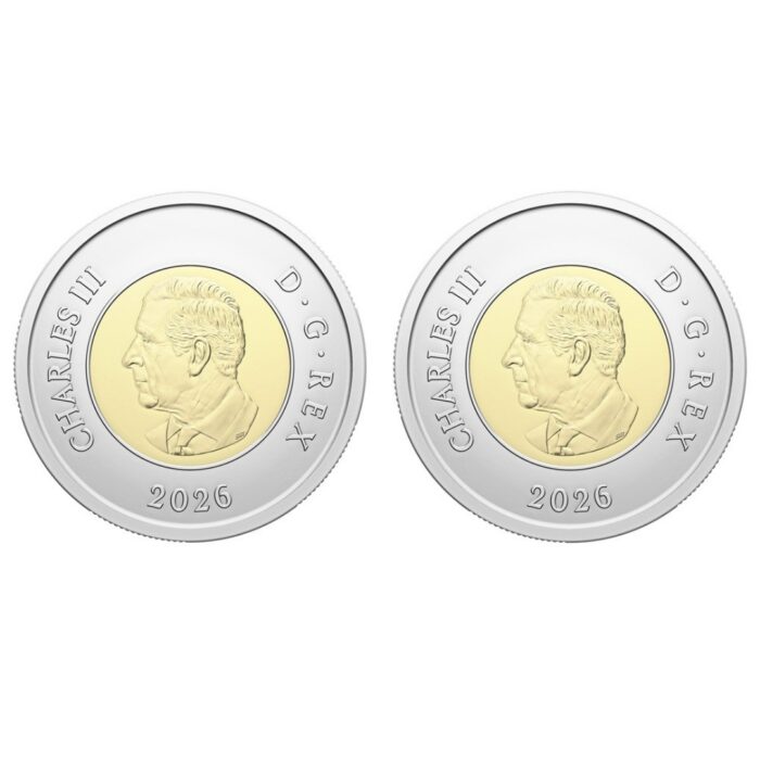 Coppia di monete da 2 dollari Canada 2026 – CN Tower - Imagen 2