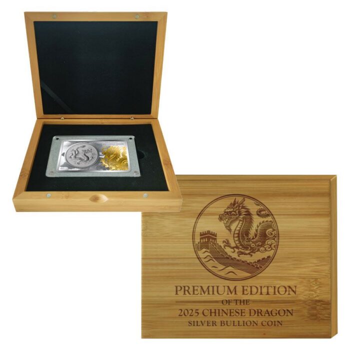 Moneda y lingote de plata 10 yuanes China 2025 - Dragón chino - Imagen 4