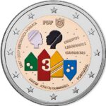Colored coin 2 euro Portugal 2017 - National Police Proof - Image 2