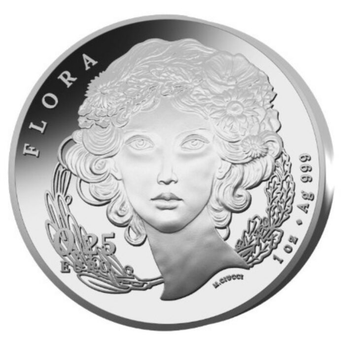 Moneta d'argento 0,25 euro Italia 2026 - Flora e fauna: Giglio - immagine 2