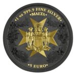 Moneda de plata dorada 5 euros Malta 2026 – Águila de oro - Imagen 2