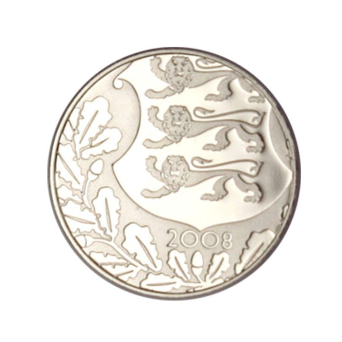 Platinum coin 100 kroons Estonia 2008 - 90th anniversary of the Republic of Estonia MS69 - Image 2