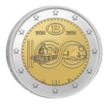 2 евро Бельгия - 100 лет национальной железнодорожной компании Бельгии
