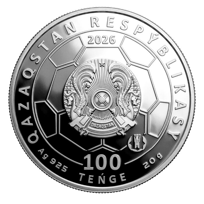 Hõbemünt 1000 tenge Kasahstan 2026 - 2026 FIFA maailmameistrivõistlused - Image 2