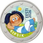 Coloured coin 2 Euro Estonia 2026 – Sipsik (Field)
