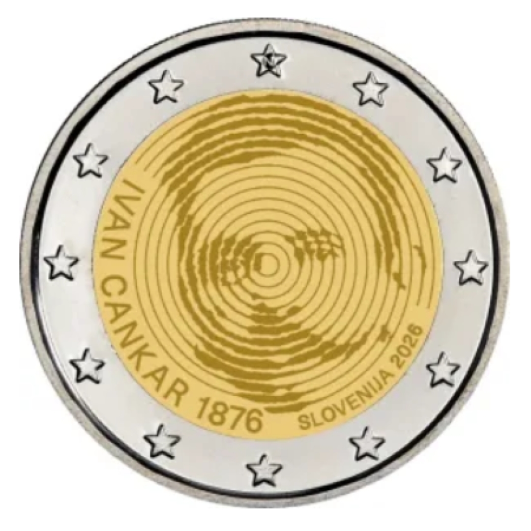 sloveenia2 2 euro Sloveenia 2026 – Ivan Cankar - Image 1