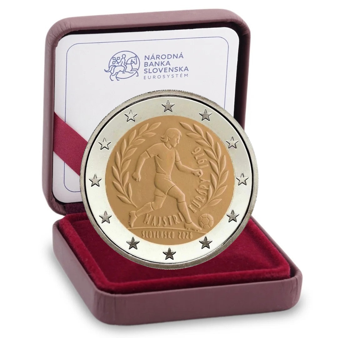 libisemiskindel 2 eurot Slovakkia 2026 - UEFA Euroopa jalgpallimeistrivõistlused 1976 Proof - Image 1
