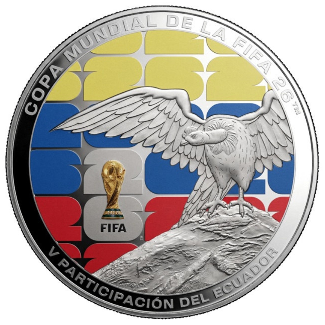 Ecuador (1) Hõbemünt 1 Sucre Ecuador 2026 - FIFA maailmameistrivõistlused 2026 - Image 1