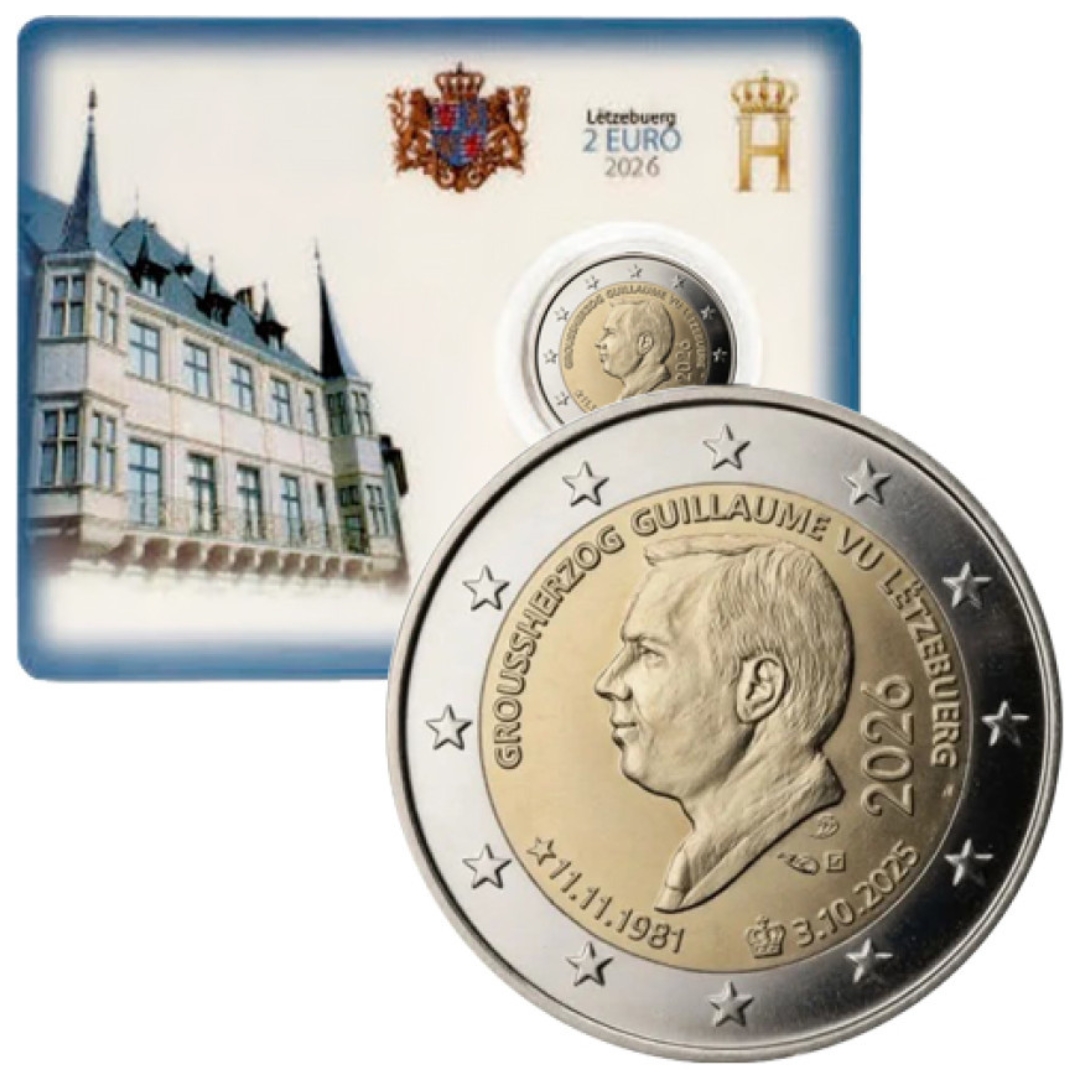 luksusbu226 2 eurot Luksemburg 2026 - Suurhertsog Guillaume'i trooniletõus BU (Royal Dutch Mint mintmark) - Image 1
