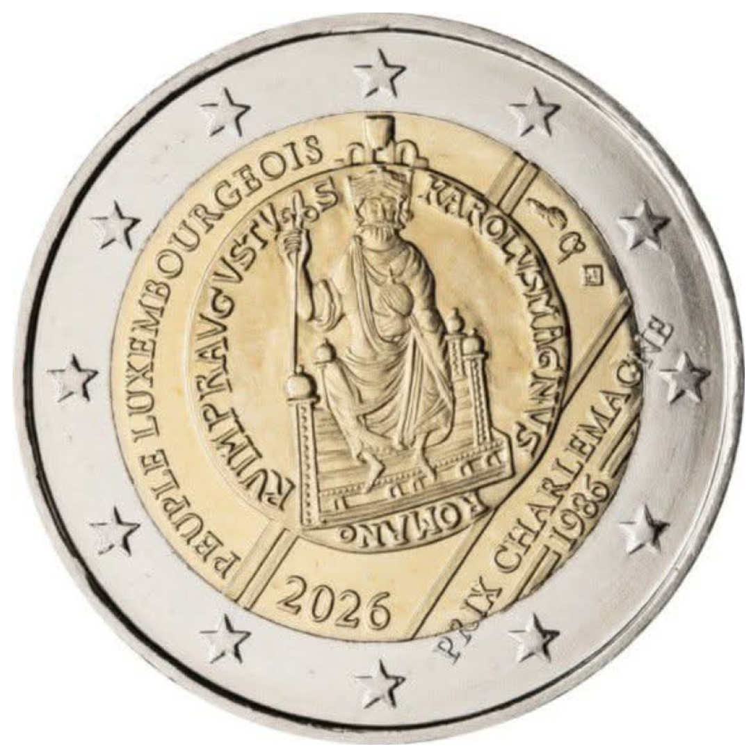 luxemb26 2 eurot Luksemburg 2026 - Karl Suure auhinna Luksemburgi rahvale andmise 40. aastapäev - Image 1