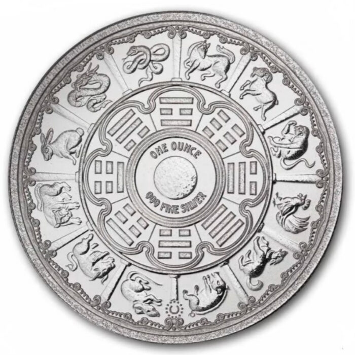 Medaglia d'argento 2027 - Anno della Capra 1 oz - immagine 2