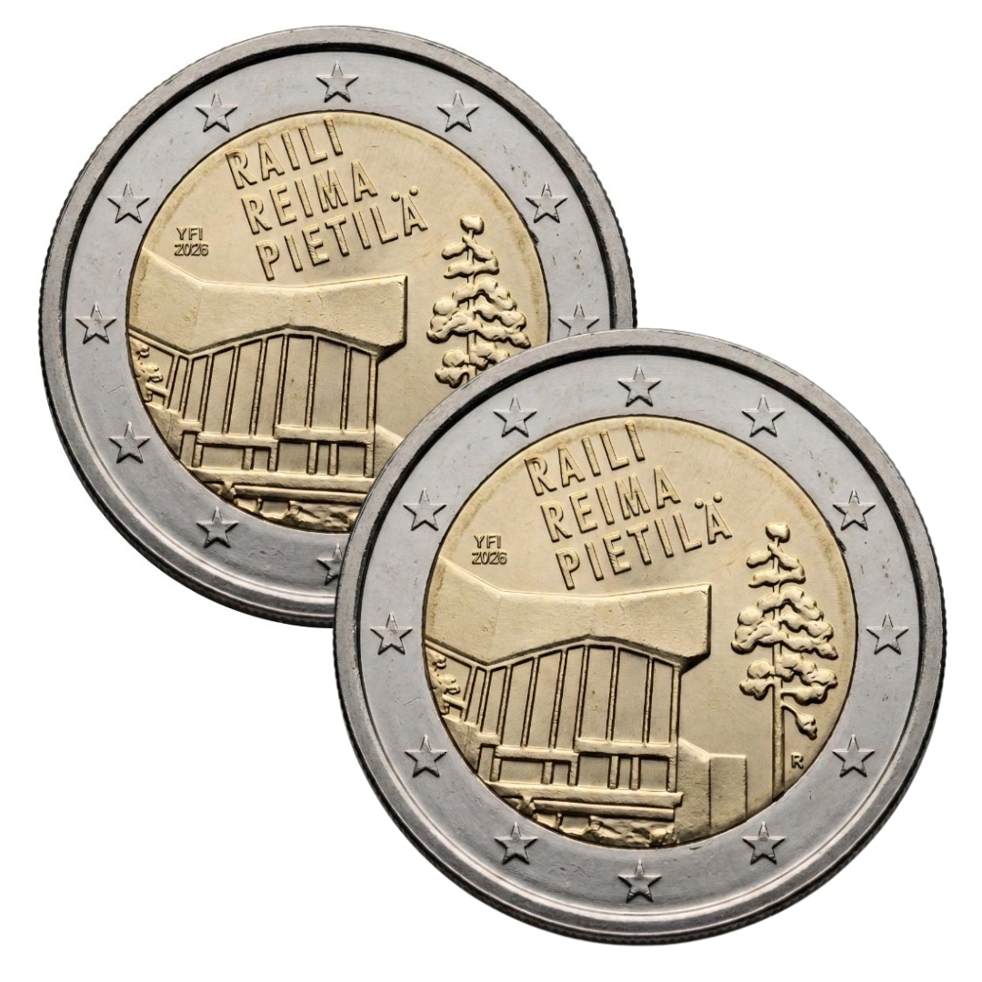 paar 2 eurot Soome 2026 - Raili ja Reima Pietilä BU (mündikaardipaar) - Pilt 1