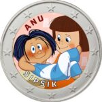 Moneta colorata 2 euro Estonia 2026 - Sipsik (Anu)