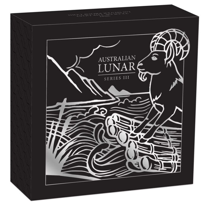 Silver Coin 1 AUD Australia 2027 - Year of the Goat 1 oz Proof - Image 5