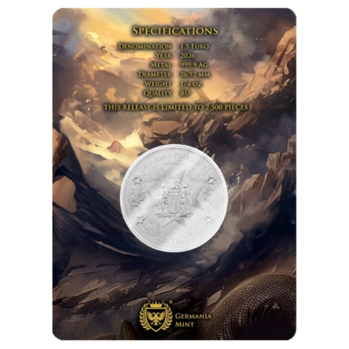 Moneda de plata 1,5 euros Malta 2026 - Águila Dorada 1/4 oz BU - Imagen 2