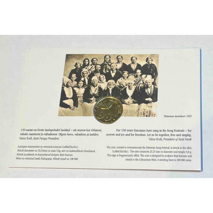 1 kroon Estonia 1999 - 130th anniversary of the first Song Festival - Image 2